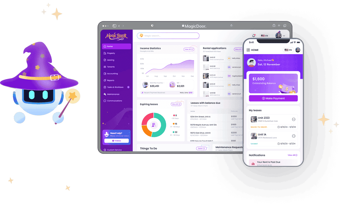One platform for smart
AI-automated rental management