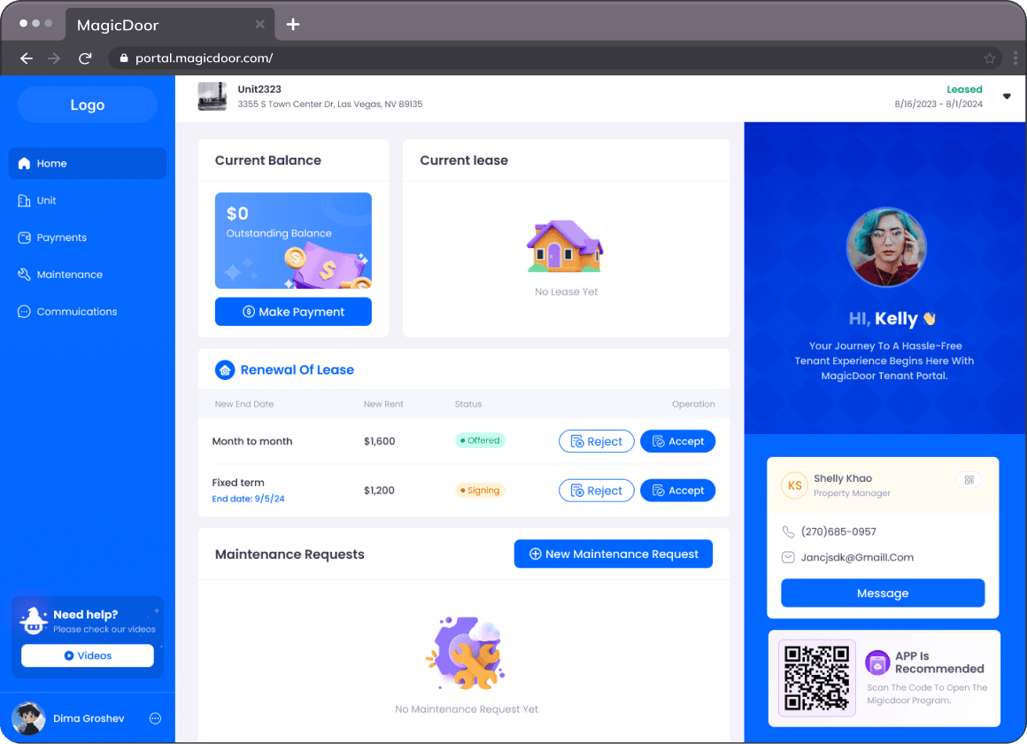 Automatic rent reminders and receipts